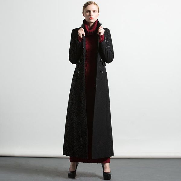 women's wool & blends fashion s-xxxl autumn winter embroidery black long coat florals plus size luxury trench women muslim outwear 6254
women's wool & blends fashion s-xxxl autumn winter embroidery black long coat florals plus size luxury trench women muslim outwear 6254