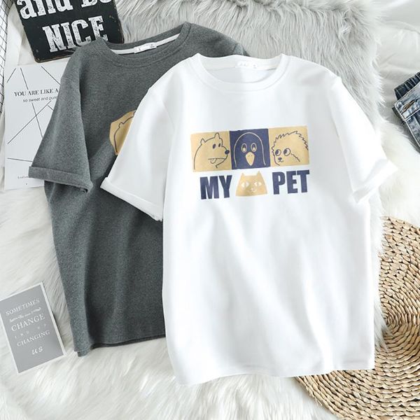 fashion cartoon animal print short sleeve cotton t shirts women summer o-neck straight baggy loose s-xl white black womens women's t-s
fashion cartoon animal print short sleeve cotton t shirts women summer o-neck straight baggy loose s-xl white black womens women's t-s