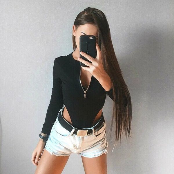 women's jumpsuits & rompers women jumpsuit long sleeve bodysuit v neck leotard bodycon romper slim /by, Black;white
women's jumpsuits & rompers women jumpsuit long sleeve bodysuit v neck leotard bodycon romper slim /by, Black;white