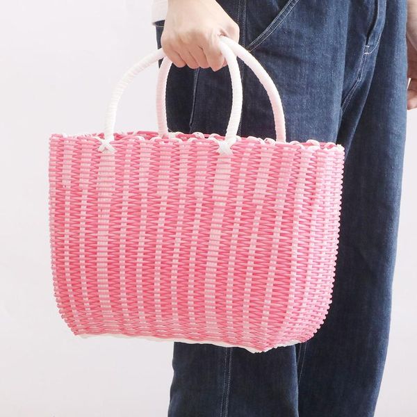 1pc plastic basket woven storage portable shopping toiletries multi-purpose large capacity bags
1pc plastic basket woven storage portable shopping toiletries multi-purpose large capacity bags