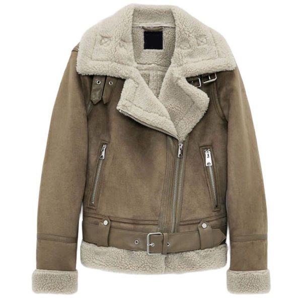 women's leather & faux winter women thick warm vintage suede lambswool biker jackets coat chic sashes casual loose outwear female, Black
women's leather & faux winter women thick warm vintage suede lambswool biker jackets coat chic sashes casual loose outwear female, Black