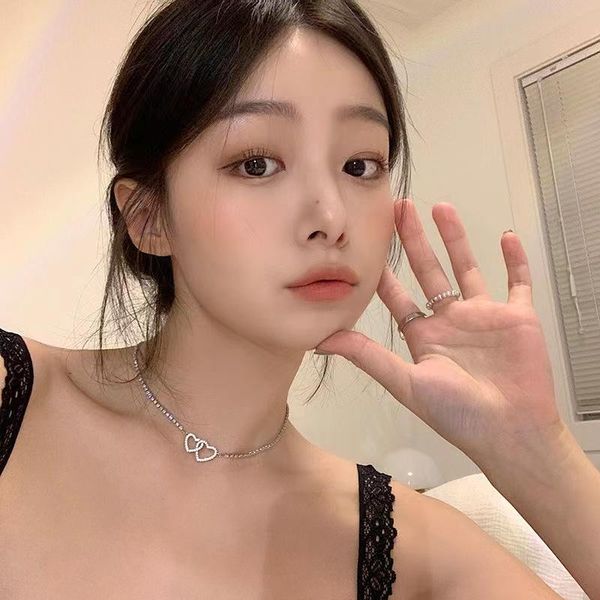 chokers fashion necklace love diamond pendant girls' clavicle chain accessories, Golden;silver
chokers fashion necklace love diamond pendant girls' clavicle chain accessories, Golden;silver