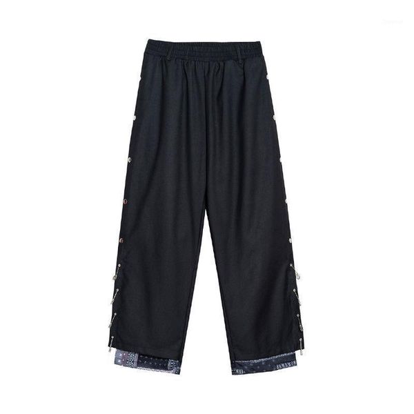 temperament out of the street must-have trendy men and women with same side buckle fake two casual straight-leg pants women's & capris, Black;white
temperament out of the street must-have trendy men and women with same side buckle fake two casual straight-leg pants women's & capris, Black;white