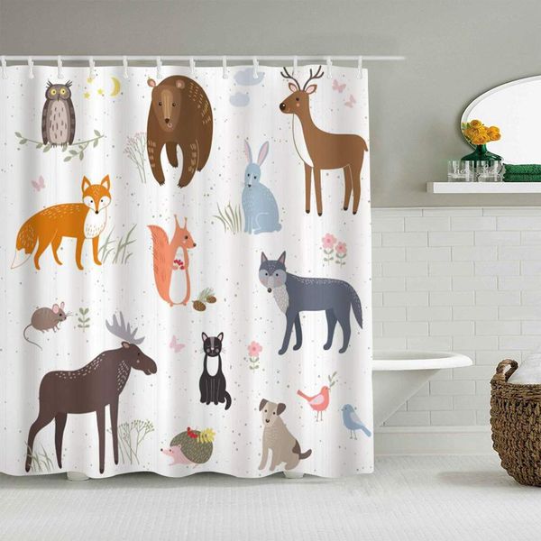 shower curtain cute animals in spring meadow childish woodland fauna waterproof bath liners hooks included -bathroom decorative
shower curtain cute animals in spring meadow childish woodland fauna waterproof bath liners hooks included -bathroom decorative