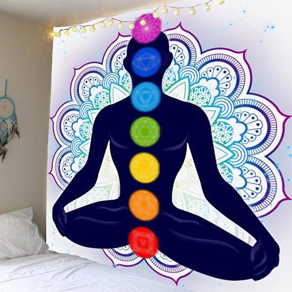 tapestries india buddha meditation 7 chakra tapestry wall mount mandala yoga