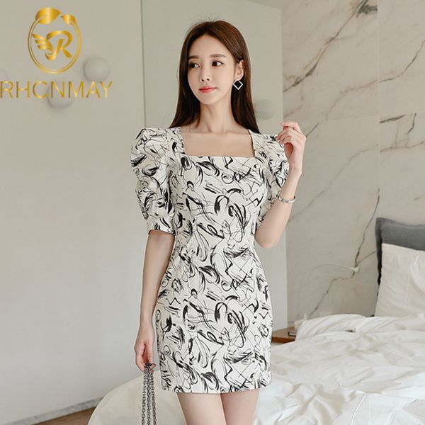 summer korean puff sleeve office ol mini dress 2021 fashion women printing bodycon slim sheath work square collar dressswimwear bathing suit, Black;gray
summer korean puff sleeve office ol mini dress 2021 fashion women printing bodycon slim sheath work square collar dressswimwear bathing suit, Black;gray