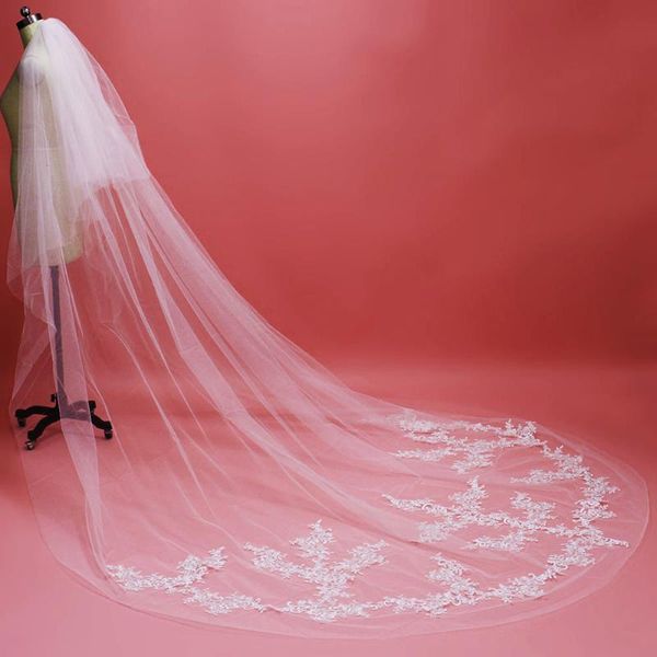 bridal veils lace appliques 2 tiers 3 m long wedding veil with blusher white ivory tulle comb 2021 sluier, Black
bridal veils lace appliques 2 tiers 3 m long wedding veil with blusher white ivory tulle comb 2021 sluier, Black