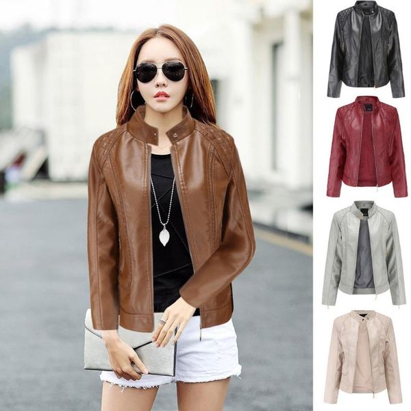 women's jackets winter warm women short coat leather jacket parka zipper overcoat outwear solid color vestidos, Black;brown
women's jackets winter warm women short coat leather jacket parka zipper overcoat outwear solid color vestidos, Black;brown
