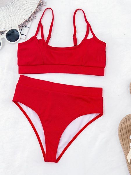 women's swimwear 2021 summer swimming beach ladies solid color split swimsuit sling bikini two-piece suit, White;black
women's swimwear 2021 summer swimming beach ladies solid color split swimsuit sling bikini two-piece suit, White;black