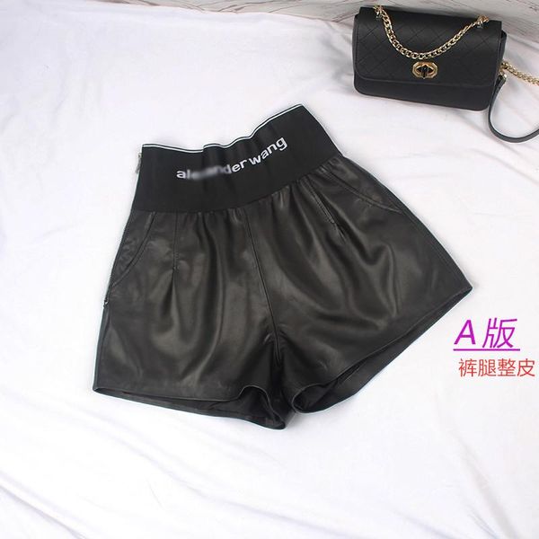 women's pants & capris 2021 style for autumn and winter natural leather shorts female elastic thin sheep wide leg fashion, Black;white
women's pants & capris 2021 style for autumn and winter natural leather shorts female elastic thin sheep wide leg fashion, Black;white