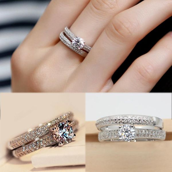 wedding rings exquisite women silvery sparkling perfect round cut zircon stone 2pcs/pack allergy 2021, Slivery;golden
wedding rings exquisite women silvery sparkling perfect round cut zircon stone 2pcs/pack allergy 2021, Slivery;golden