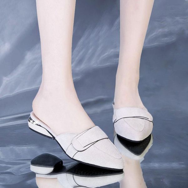 slippers mules women shoes flock female fashion pointed toe square low heels woman plus size ladies, Black
slippers mules women shoes flock female fashion pointed toe square low heels woman plus size ladies, Black