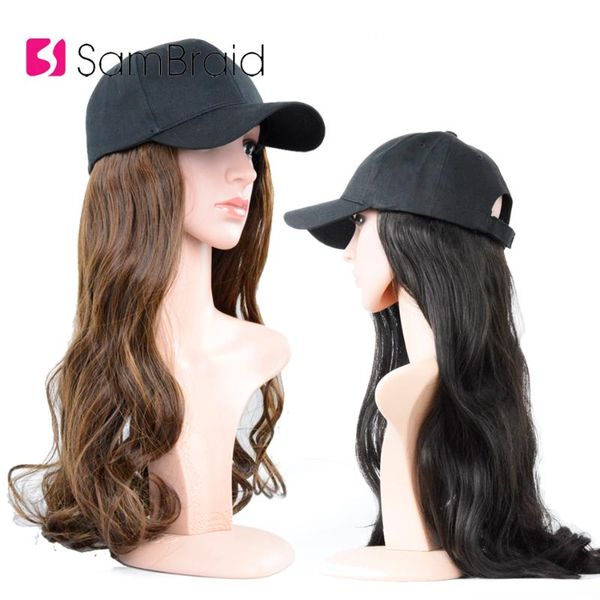 synthetic wigs sambraid 18 inch adjustable wavy hair with black cap baseball caps for girl party
synthetic wigs sambraid 18 inch adjustable wavy hair with black cap baseball caps for girl party