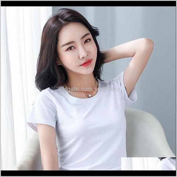 & tees womens clothing apparel drop delivery 2021 gkfnmt cotton short sleeve t tshirt korean style t-shirt women clothes slim summer tee, White
& tees womens clothing apparel drop delivery 2021 gkfnmt cotton short sleeve t tshirt korean style t-shirt women clothes slim summer tee, White