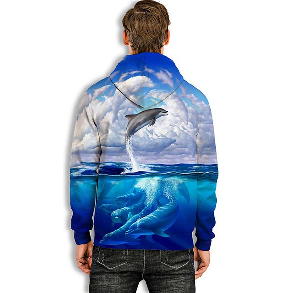 Ocean Dolphin Men's 3D Printing Hoodie Visual Impact Party Top Punk Gothic Round Neck High Quality American Sweatshirt Hoodie, Black
Ocean Dolphin Men's 3D Printing Hoodie Visual Impact Party Top Punk Gothic Round Neck High Quality American Sweatshirt Hoodie, Black