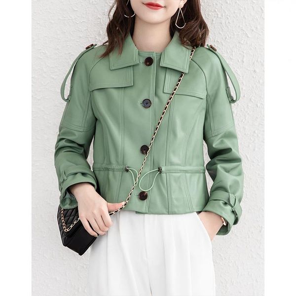 women's leather & faux shzq jacket korean loose spring and autumn short 2021, Black
women's leather & faux shzq jacket korean loose spring and autumn short 2021, Black