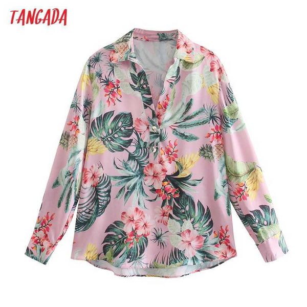 tangada women leaves flowers print shirt long sleeve chic female casual blusas 5z140 210609, White
tangada women leaves flowers print shirt long sleeve chic female casual blusas 5z140 210609, White