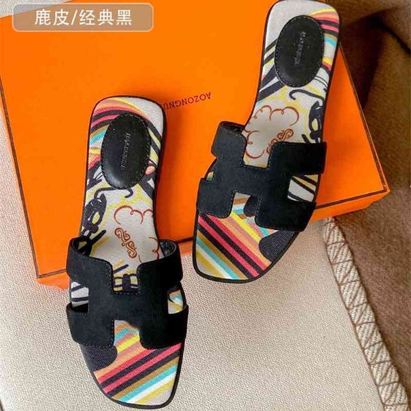 new leather sandals for spring and summer, Black