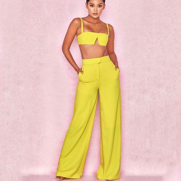 strap trousers two-piece 2021 women's sling wrapped chest two piece pants, White
strap trousers two-piece 2021 women's sling wrapped chest two piece pants, White