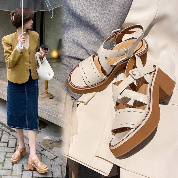 dress shoes platform women sandals summer genuine leather chunky heels pumps 2021 fashion buckles casual party woman, Black
dress shoes platform women sandals summer genuine leather chunky heels pumps 2021 fashion buckles casual party woman, Black