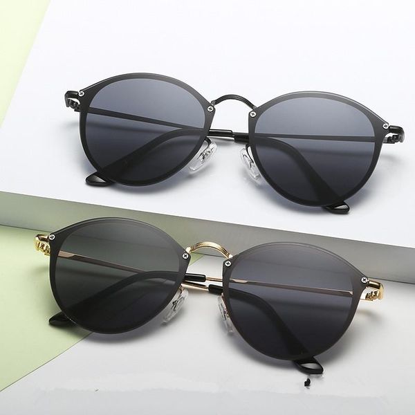 sunglasses fashion round and frameless personality metal men's women's universal 3574 glasses, White;black
sunglasses fashion round and frameless personality metal men's women's universal 3574 glasses, White;black