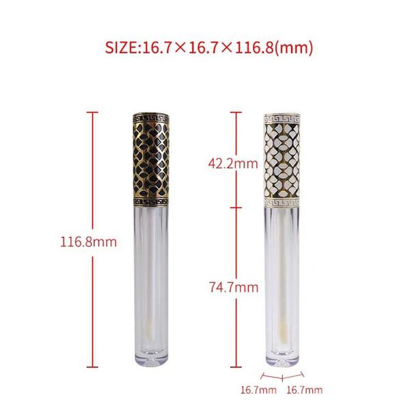 storage bottles & jars 4ml round eye shadow liquid bottle 50 pieces hollow golden lip gloss glaze empty tube cosmetic sub-bottle
storage bottles & jars 4ml round eye shadow liquid bottle 50 pieces hollow golden lip gloss glaze empty tube cosmetic sub-bottle