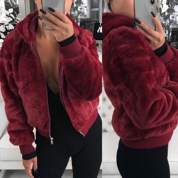 women winter long sleeve zip up hooded cardigan jacket fuzzy plush warm outwear women's jackets, Black;brown
women winter long sleeve zip up hooded cardigan jacket fuzzy plush warm outwear women's jackets, Black;brown