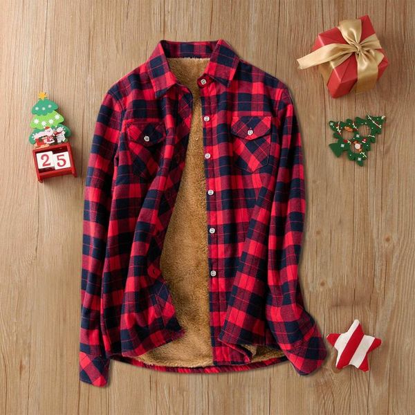 women's jackets velvet thick warm women plaid shirt jacket female long sleeve m-5xl winter fleece casual check coat autumn clothes, Black;brown
women's jackets velvet thick warm women plaid shirt jacket female long sleeve m-5xl winter fleece casual check coat autumn clothes, Black;brown
