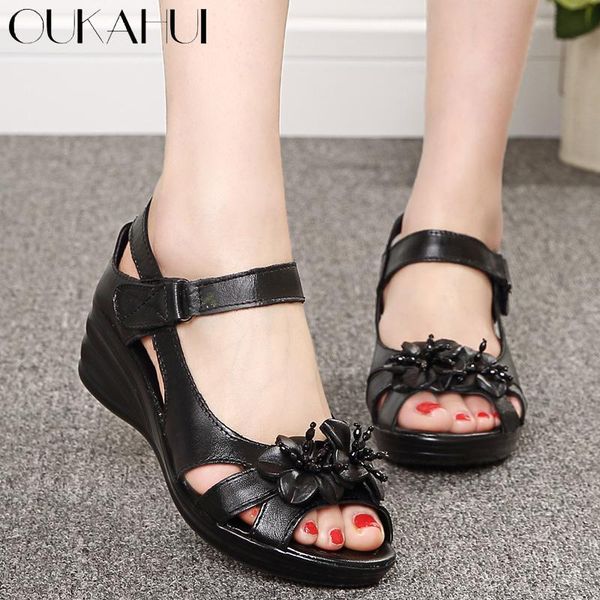 dress shoes oukahui 2021 gladiator sandals women elegant genuine cow leather wedge mid heel 4cm beaded flower ladies and, Black
dress shoes oukahui 2021 gladiator sandals women elegant genuine cow leather wedge mid heel 4cm beaded flower ladies and, Black