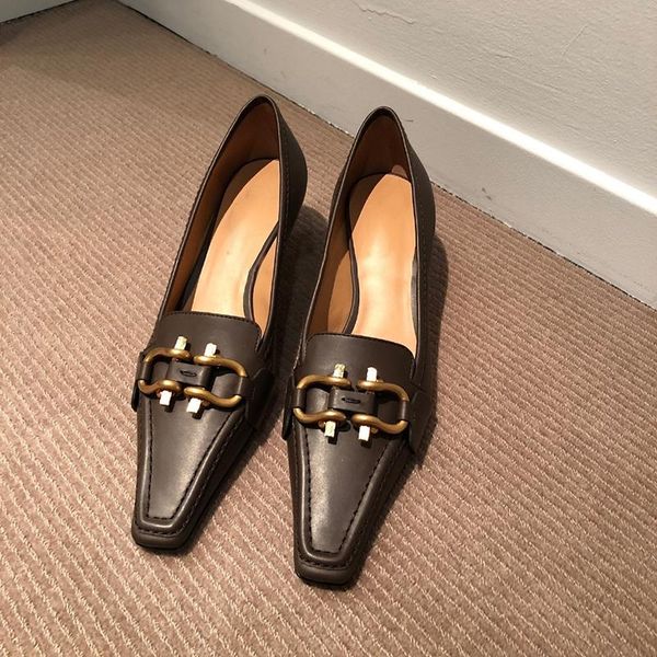 dress shoes metal decor woman2021 brand designer women loafres med heels pumps square toe chaussures femme slip on office ladies, Black
dress shoes metal decor woman2021 brand designer women loafres med heels pumps square toe chaussures femme slip on office ladies, Black