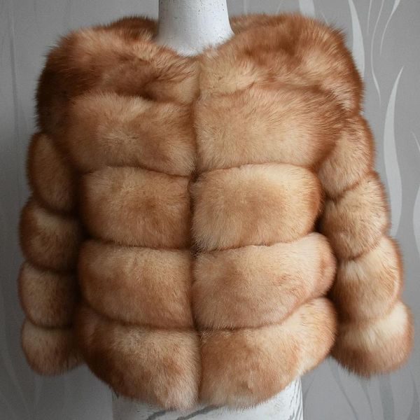 women's fur & faux real natural 50cm coat women winter vest jacket fashion outwear, Black
women's fur & faux real natural 50cm coat women winter vest jacket fashion outwear, Black