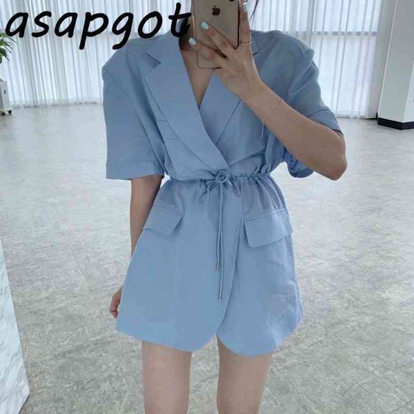 blazer & suits chic retro blue puff short sleeve turn down collar blazers jacket double pockets drawstring waist loose fashion 210429, White;black
blazer & suits chic retro blue puff short sleeve turn down collar blazers jacket double pockets drawstring waist loose fashion 210429, White;black