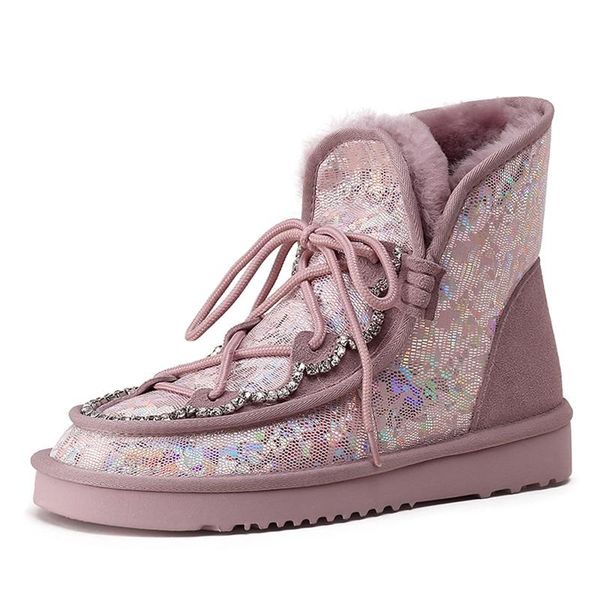boots winter rhinestones snow for women ankle low heels casual fashion cross-tied round toe warm wool female shoes 34-43, Black
boots winter rhinestones snow for women ankle low heels casual fashion cross-tied round toe warm wool female shoes 34-43, Black