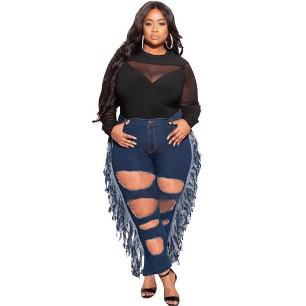 plus size pants ripped skinny ankle length jeans african women tassel street vintage stretchy denim large trousers 5xl, Black
plus size pants ripped skinny ankle length jeans african women tassel street vintage stretchy denim large trousers 5xl, Black
