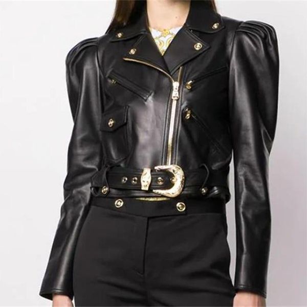 women's leather & faux 2021 woman natural coat 100% real genuine sheepskin jackets female short ladies motorcycle, Black
women's leather & faux 2021 woman natural coat 100% real genuine sheepskin jackets female short ladies motorcycle, Black