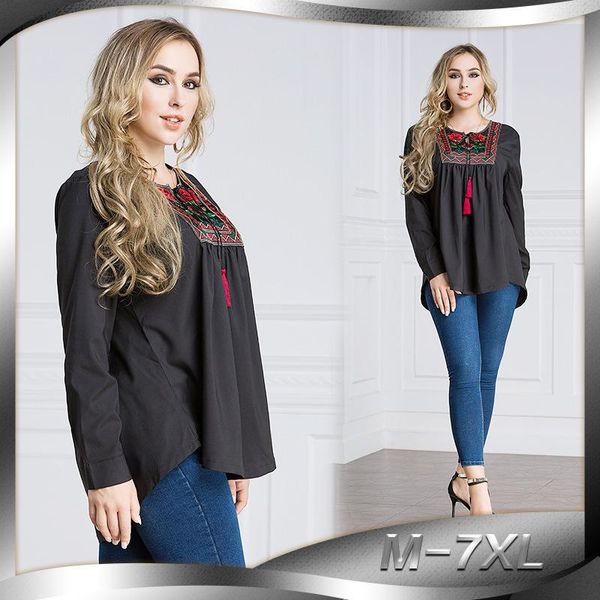 women's blouses & shirts women muslim blouse embroidery o neck long sleeve plus size 7xl patchwork turkish middle east womens and, White
women's blouses & shirts women muslim blouse embroidery o neck long sleeve plus size 7xl patchwork turkish middle east womens and, White