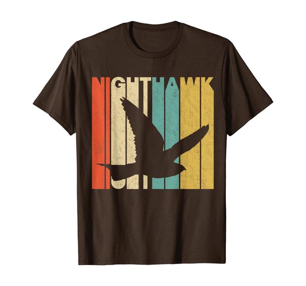vintage retro nighthawk silhouette t-shirt, White;black 
vintage retro nighthawk silhouette t-shirt, White;black
