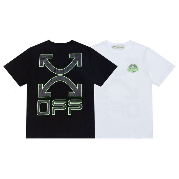 t fashion street shirt off short sleeve 2021 spring and summer back arr style print men's women's casual, White;black
t fashion street shirt off short sleeve 2021 spring and summer back arr style print men's women's casual, White;black