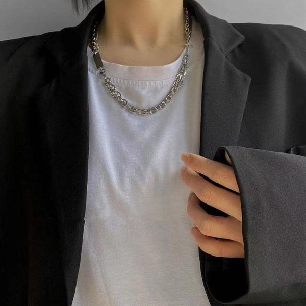 chains retro cross exaggerated thick chain necklace double cool hip hop short clavicle accessory, Silver
chains retro cross exaggerated thick chain necklace double cool hip hop short clavicle accessory, Silver