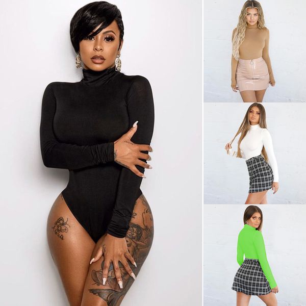 turtleneck skinny bodysuits casual long sleeve office ladies basic jumpsuit black white khaki casual body women's overalls 210507
turtleneck skinny bodysuits casual long sleeve office ladies basic jumpsuit black white khaki casual body women's overalls 210507