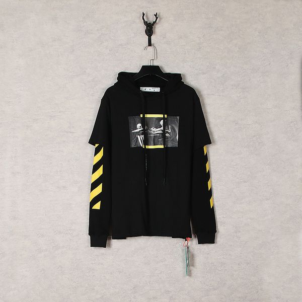 autumn and winter 2021 new off caravaggio oil painting series fake two-piece hoodie, Black;brown
autumn and winter 2021 new off caravaggio oil painting series fake two-piece hoodie, Black;brown