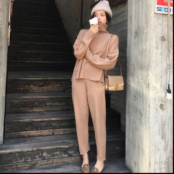 casual sweater pants knitted 2 womens tracksuits pieces set turtleneck pullovers amp elastic waist women sets autumn, Gray
casual sweater pants knitted 2 womens tracksuits pieces set turtleneck pullovers amp elastic waist women sets autumn, Gray