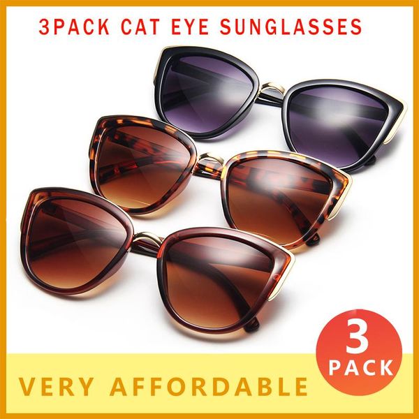 sunglasses 3 packc classic cat eye women brand outdoor travel vintage sun glasses lightweight frame uv protection goggles 32, White;black
sunglasses 3 packc classic cat eye women brand outdoor travel vintage sun glasses lightweight frame uv protection goggles 32, White;black