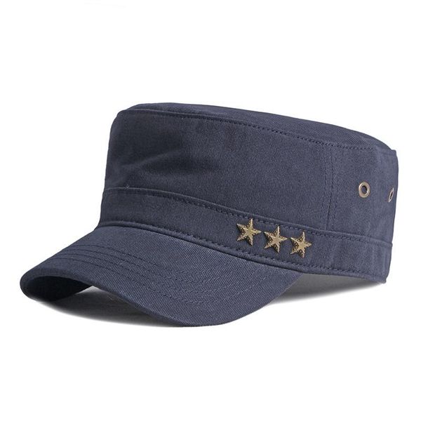 wide brim hats casual flat army caps for men cotton military women solid black sun hat five-pointed star decoration visor, Blue;gray
wide brim hats casual flat army caps for men cotton military women solid black sun hat five-pointed star decoration visor, Blue;gray