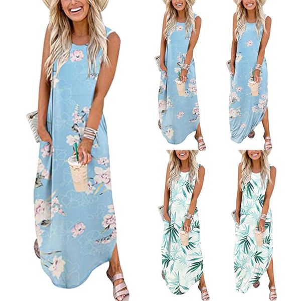 casual dresses women dress sleeveless pocket floral printing beach long maxi loose elegant fashion summer vestidos largos #g2, Black;gray
casual dresses women dress sleeveless pocket floral printing beach long maxi loose elegant fashion summer vestidos largos #g2, Black;gray