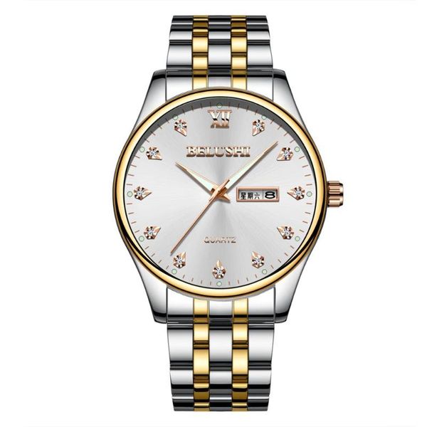 wristwatches luxury brand 2021 montre homme watch men crystal dial silver golden full steel date week spor waterproof casual quartz, Slivery;brown
wristwatches luxury brand 2021 montre homme watch men crystal dial silver golden full steel date week spor waterproof casual quartz, Slivery;brown