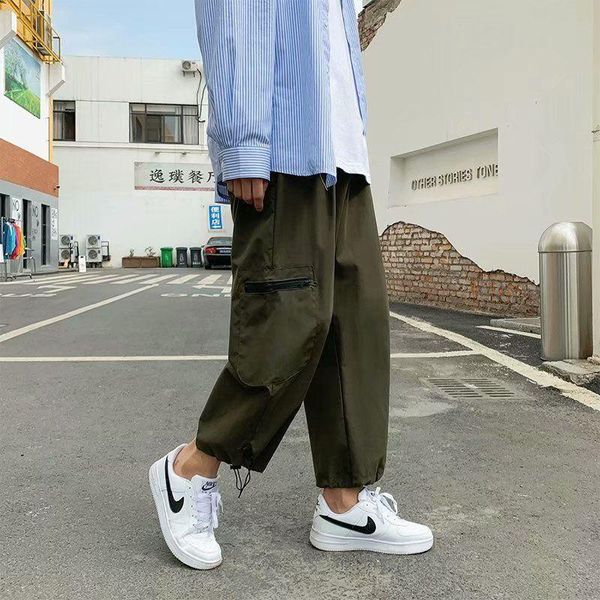 spring summer cargo pants men's fashion pocket casual men streetwear loose hip-hop straight wide-leg mens trousers, Black
spring summer cargo pants men's fashion pocket casual men streetwear loose hip-hop straight wide-leg mens trousers, Black