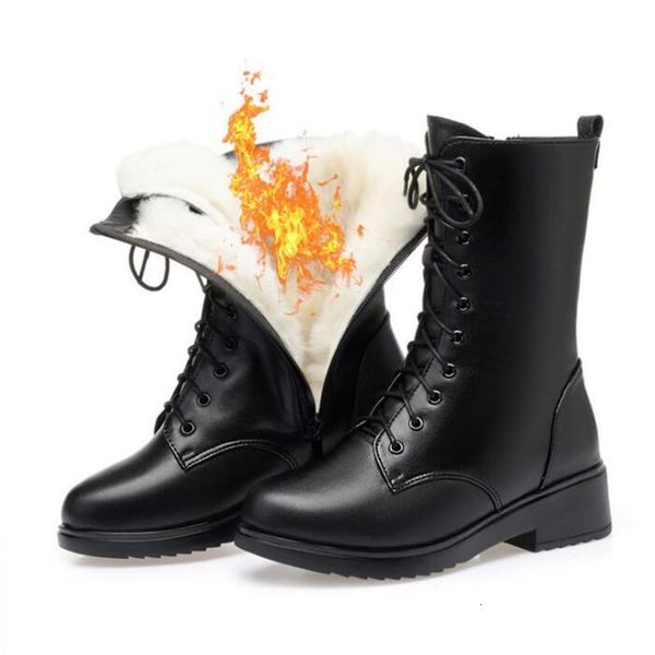 boots large size cross strap side zipper women shoes thick heel non-slip fur one wool snow cow leather z41q, Black
boots large size cross strap side zipper women shoes thick heel non-slip fur one wool snow cow leather z41q, Black