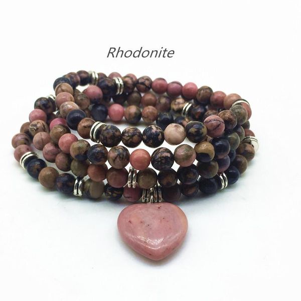 women bracelet 6mm bead heart charm natural rhodonite stone 74cm yoga necklace girl gift fashion jewelry beaded, strands, Black
women bracelet 6mm bead heart charm natural rhodonite stone 74cm yoga necklace girl gift fashion jewelry beaded, strands, Black