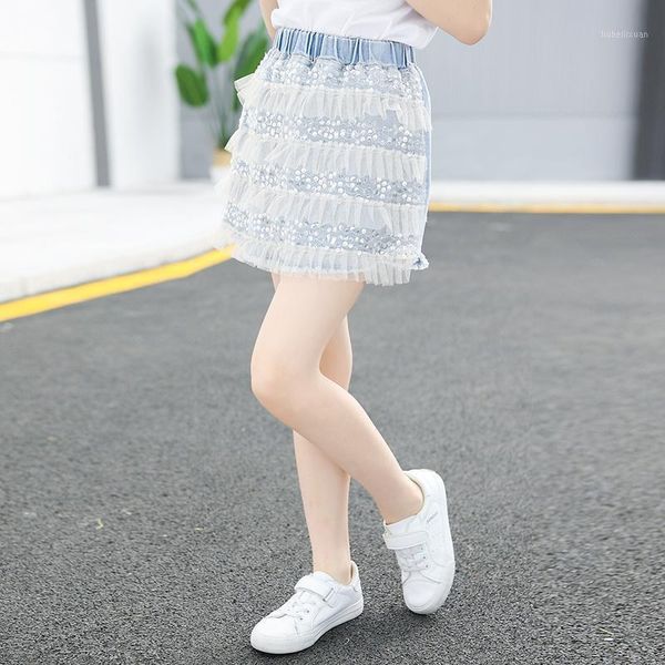 skirts summer girls fashion denim skirt baby layered kids children bottoms embellished sequin mesh striped 5 to 14 yrs1, Blue
skirts summer girls fashion denim skirt baby layered kids children bottoms embellished sequin mesh striped 5 to 14 yrs1, Blue